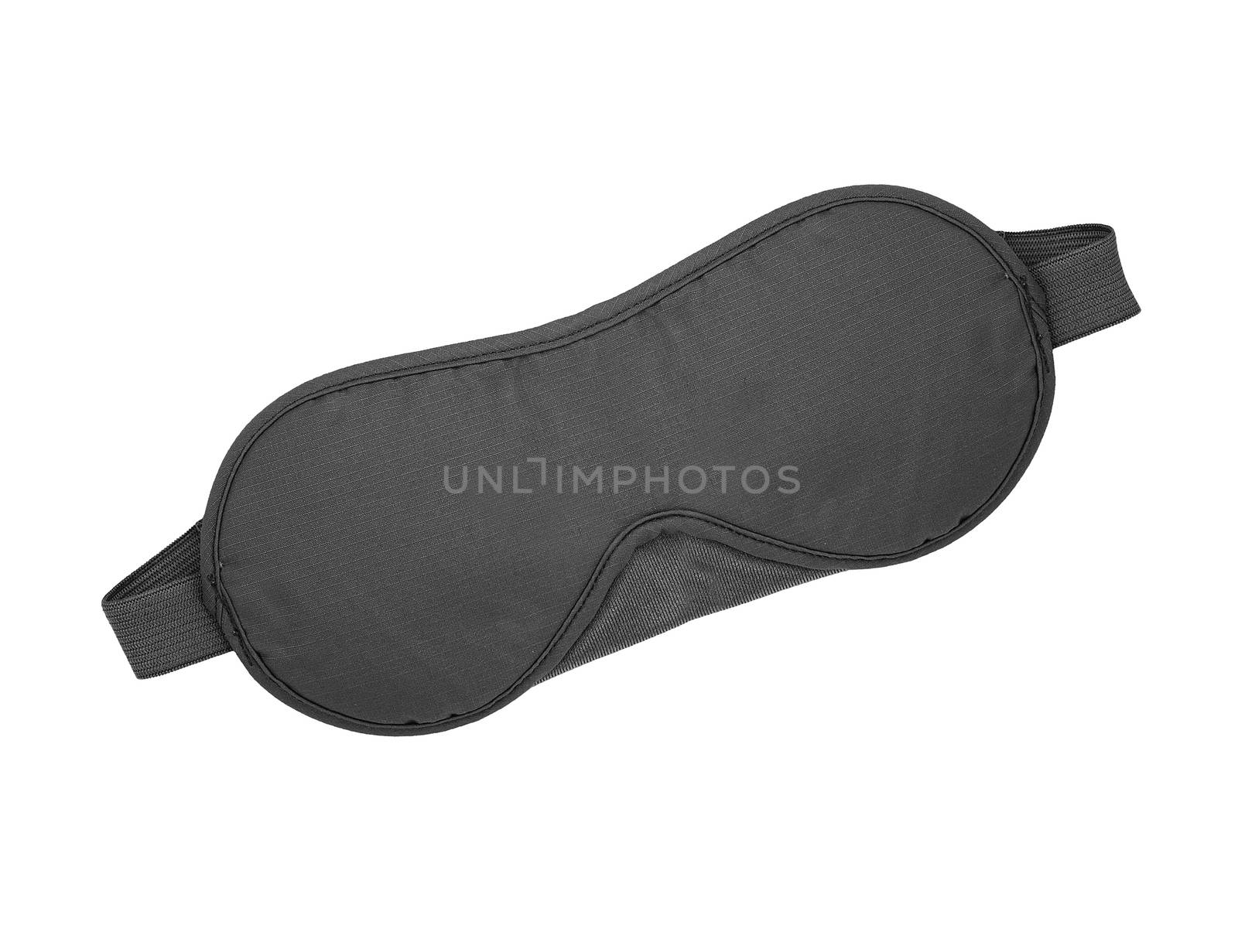 black satin sleep mask isolated