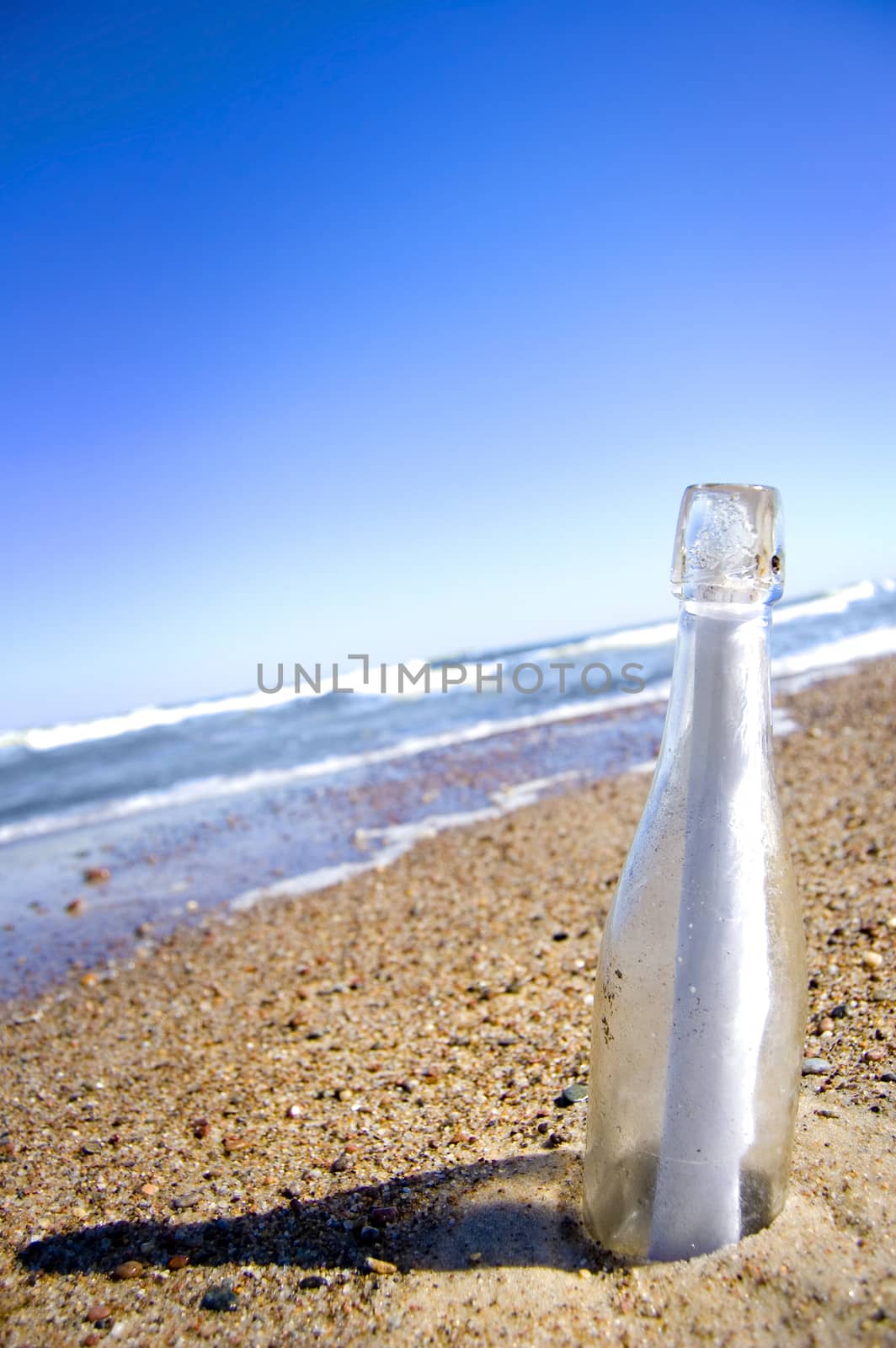 Message conceptual image. Message in a bottle.