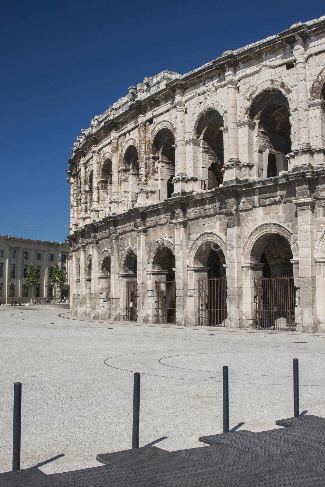Amphitheatre in Nimes, France from Roman times

