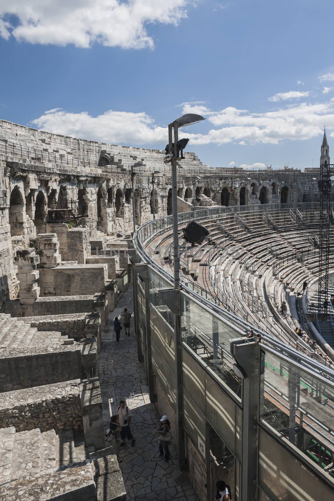 Amphitheatre in Nimes, France from Roman times

