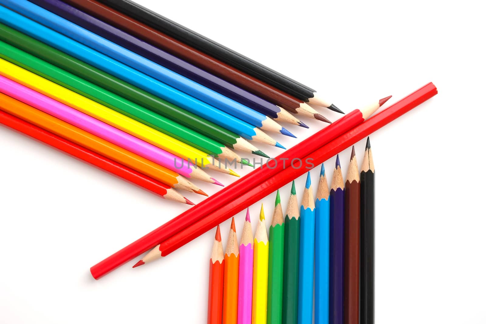 Abstract background from color pencils