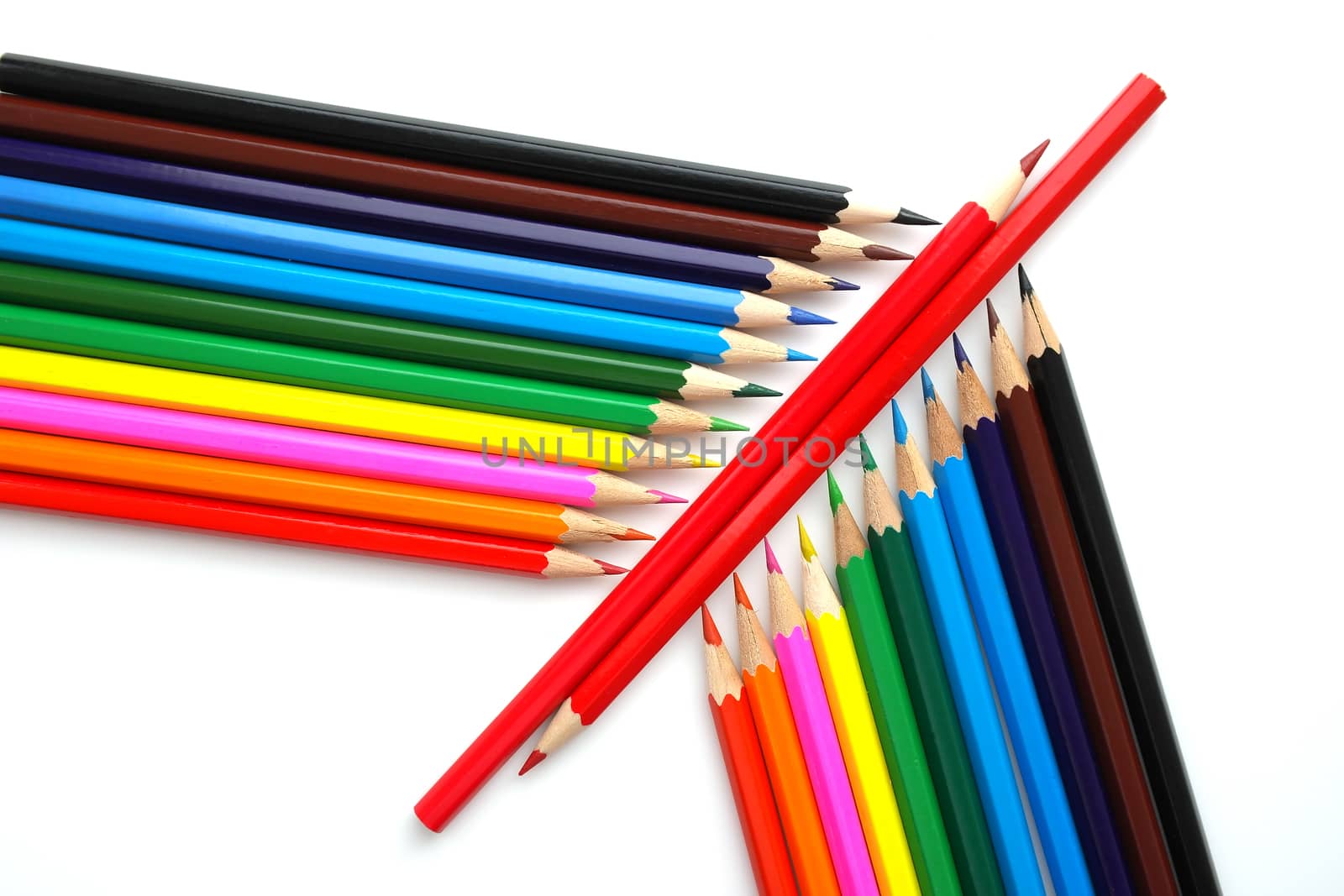 Abstract background from color pencils