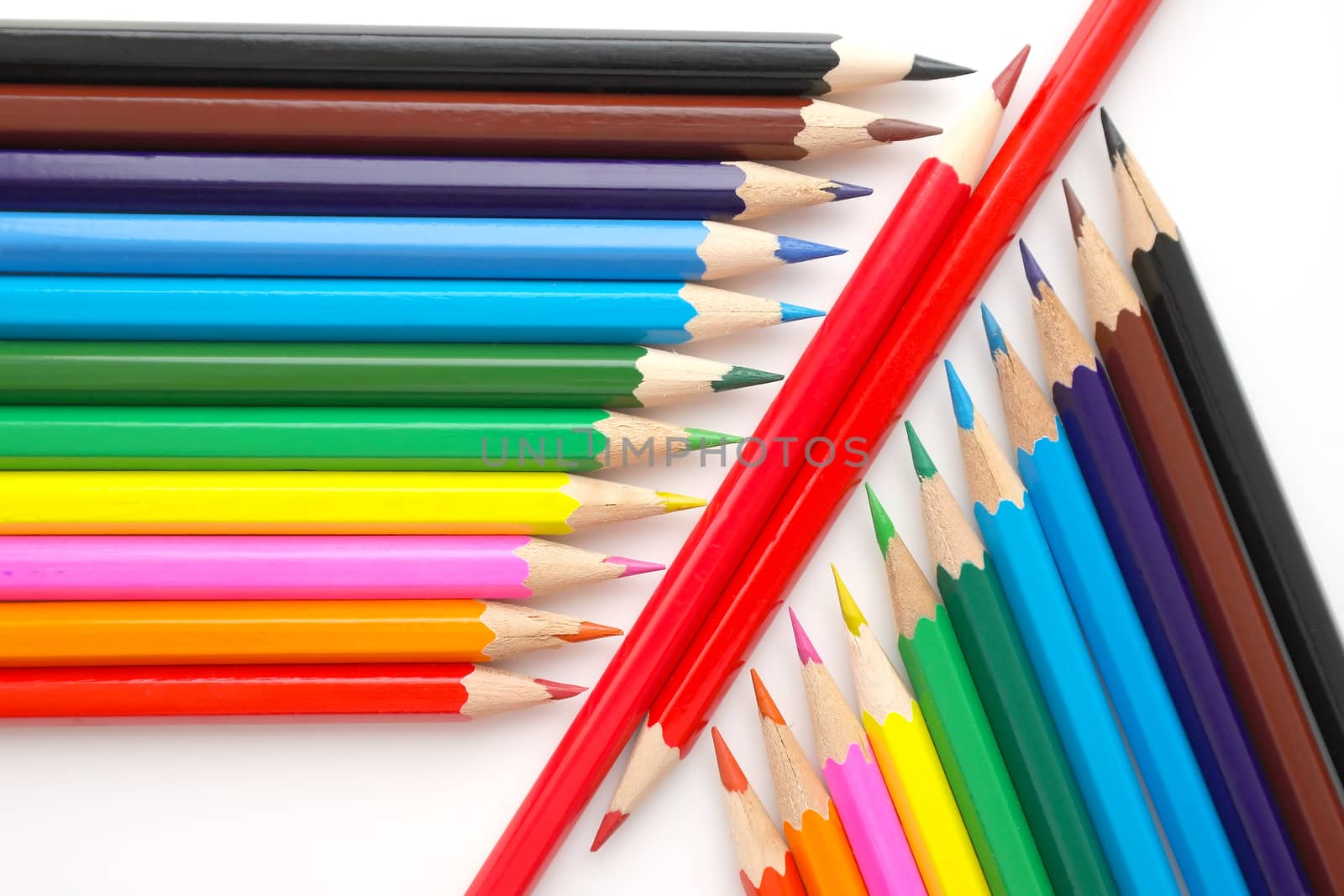Abstract background from color pencils
