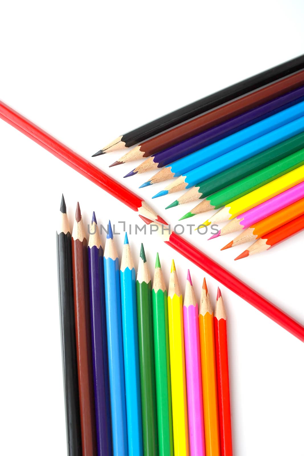 Abstract background from color pencils