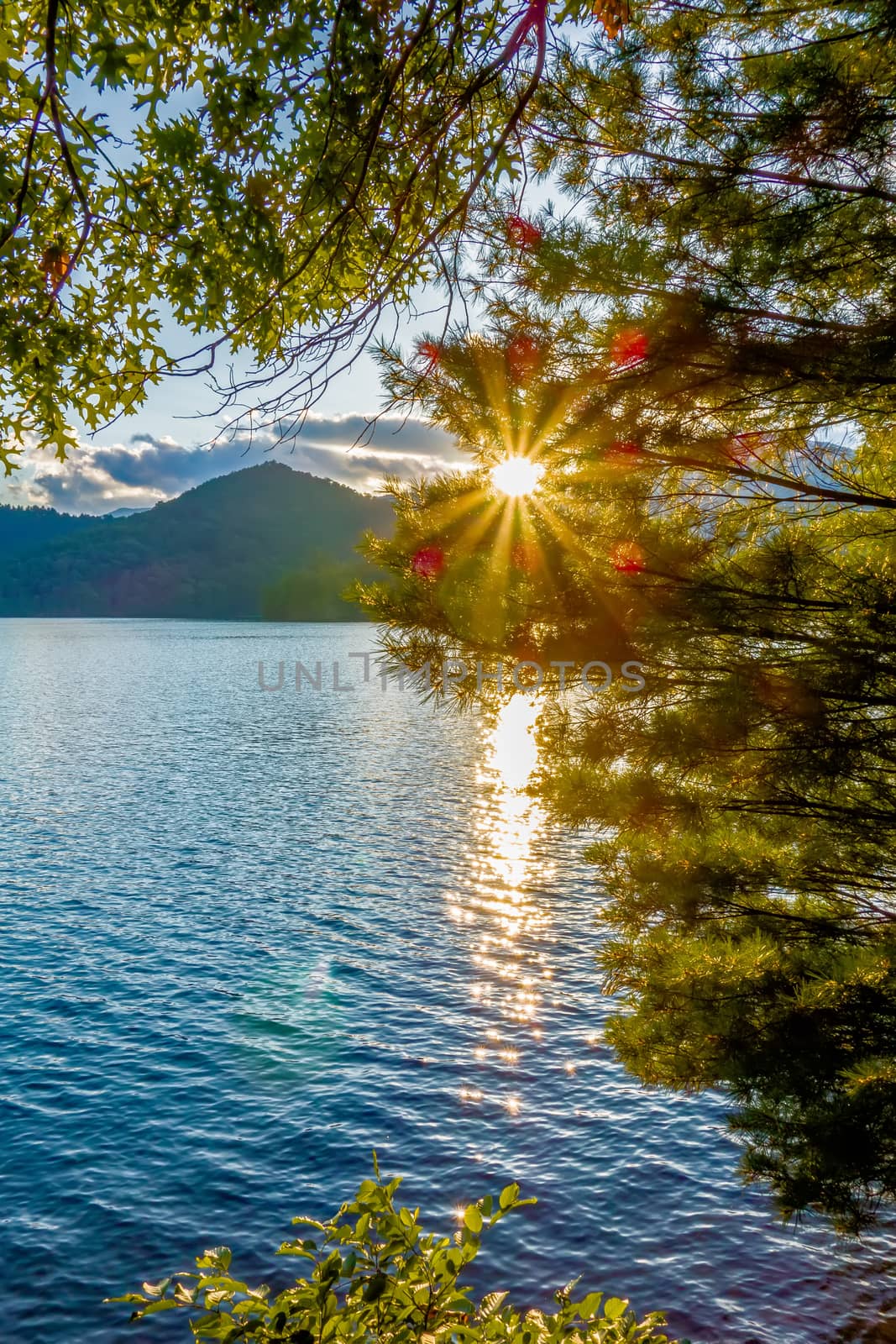 lake santeetlah scenery in great smoky mountains by digidreamgrafix