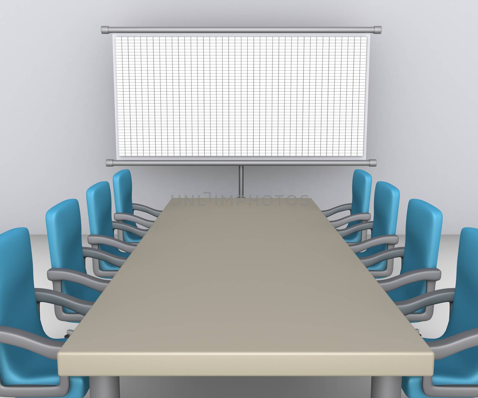 Table and chairs as meeting preparation by 6kor3dos