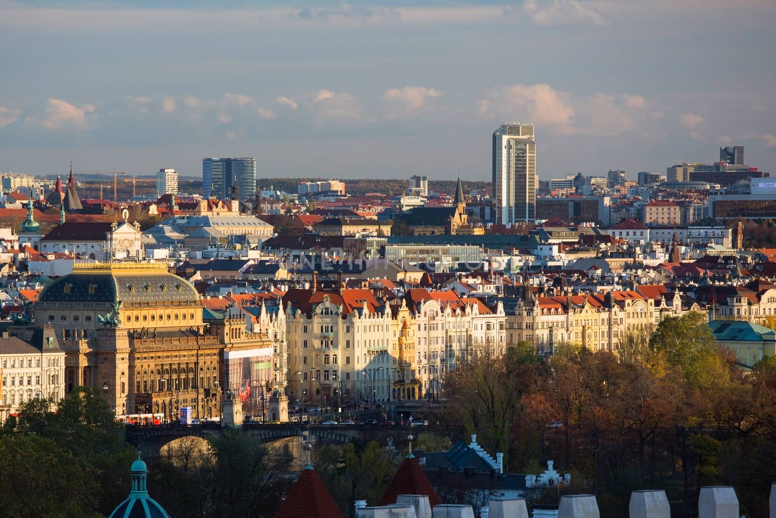 The view of Prague national Theatre

