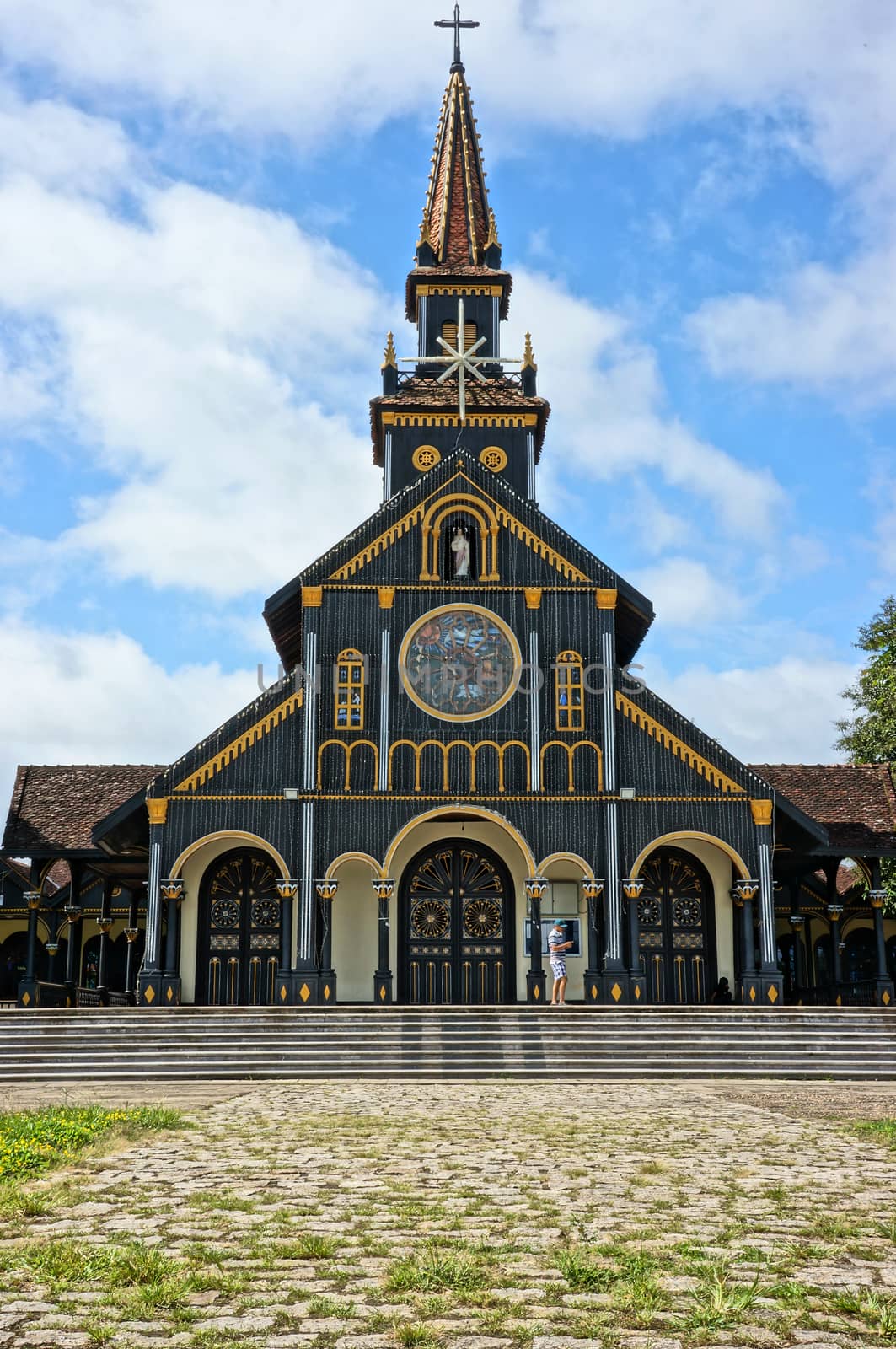 Kontum wooden church, ancient cathedral, heritage by xuanhuongho
