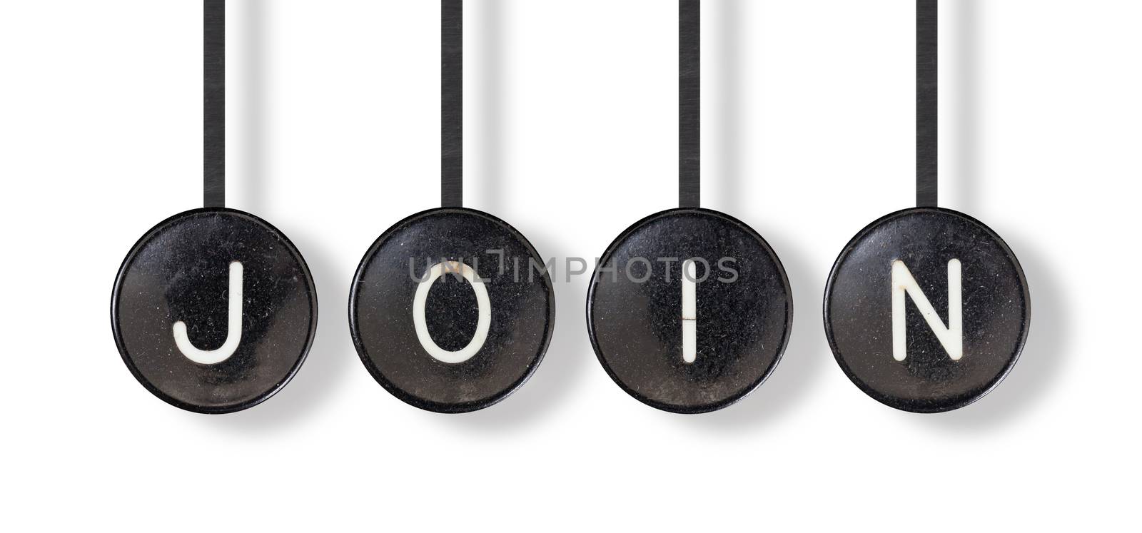 Typewriter buttons, isolated on white background - Join