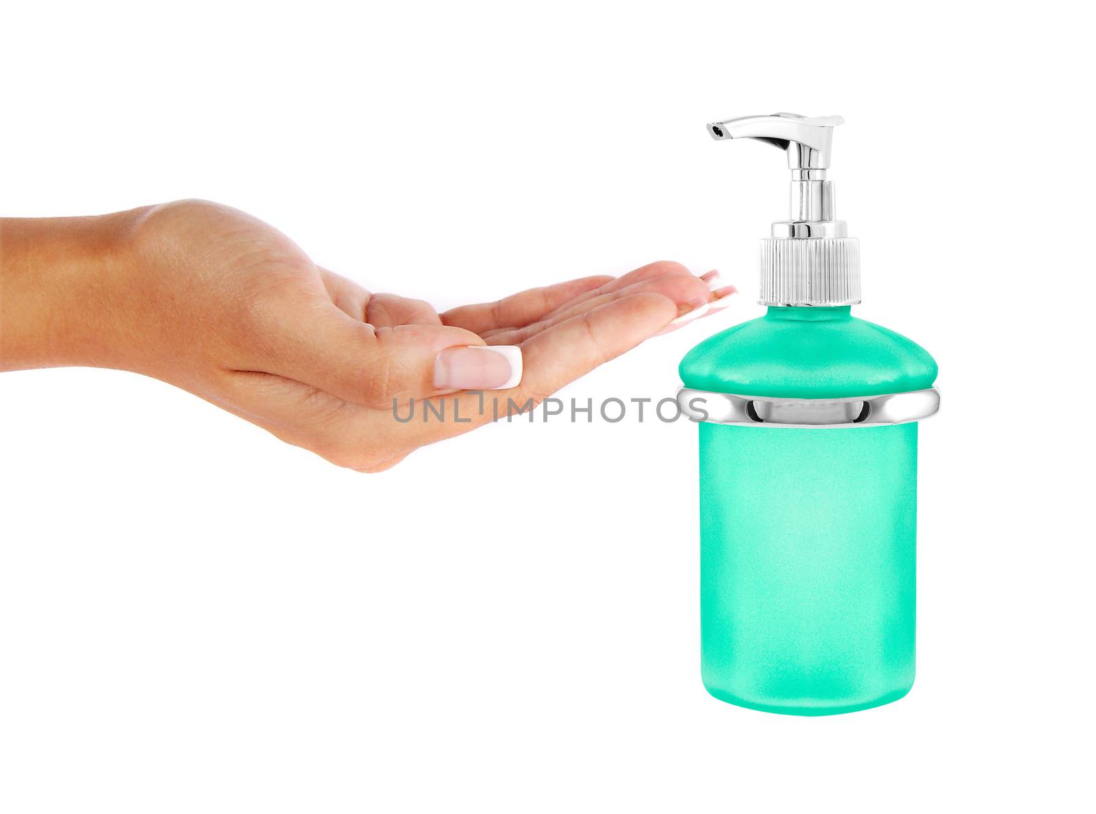 liquid soap container isolated