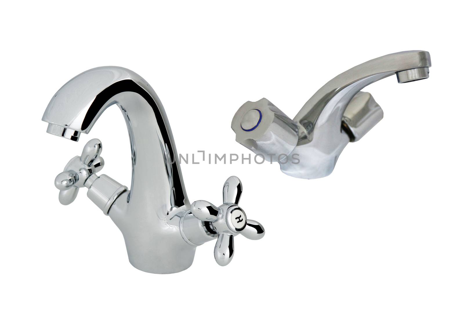 old with modern stainless steel tap