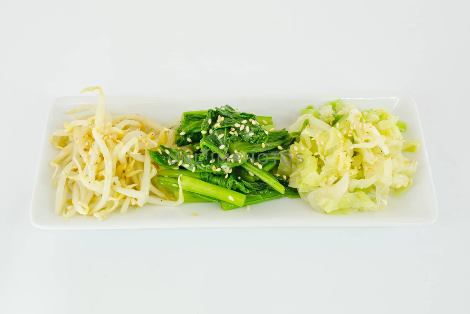 Bean sprouts, cabbage, canton salad with sesame seeds and  sesame oil