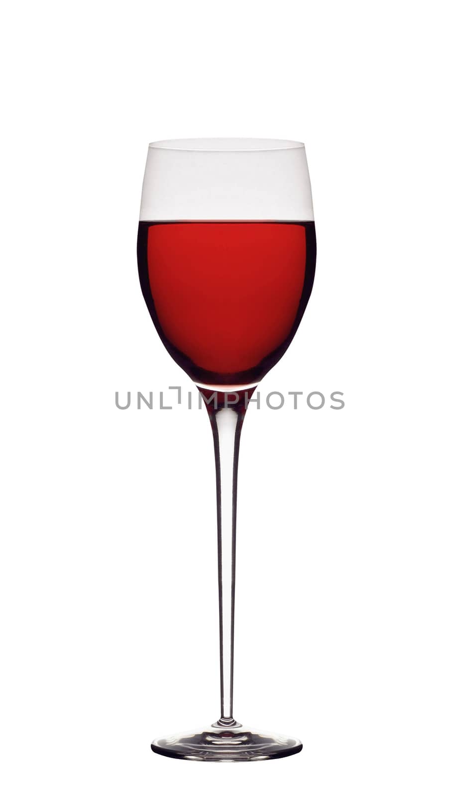 Red wine glass isolated