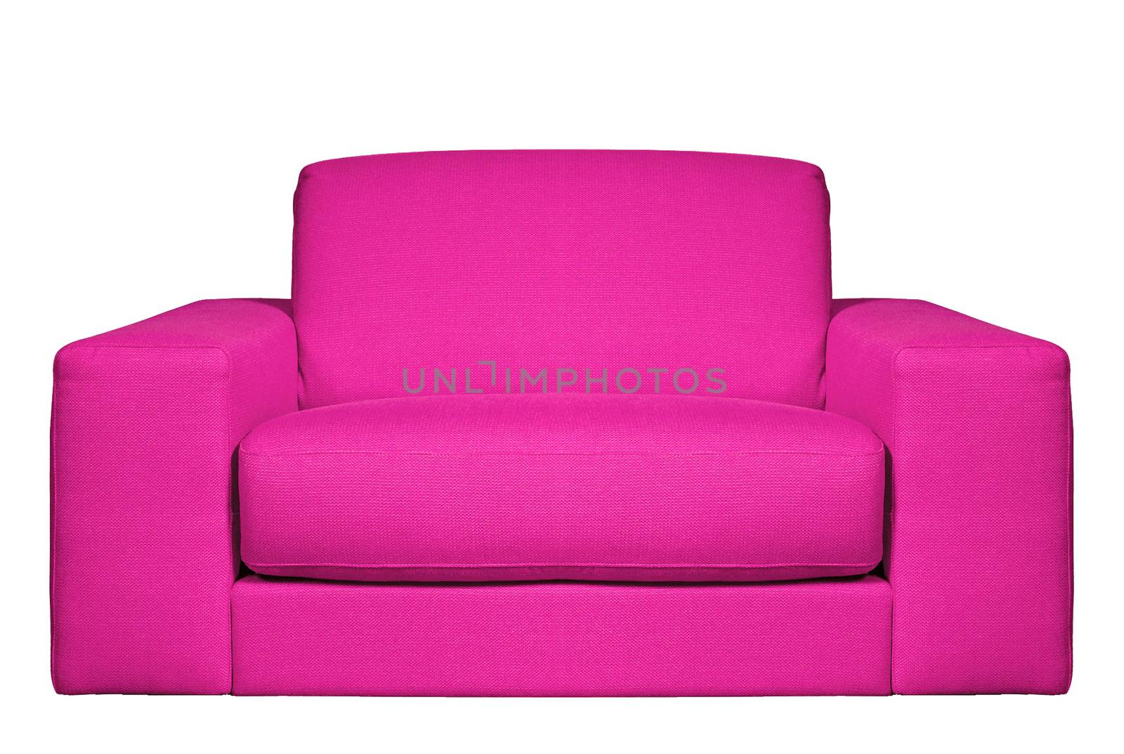 modern pink armchair