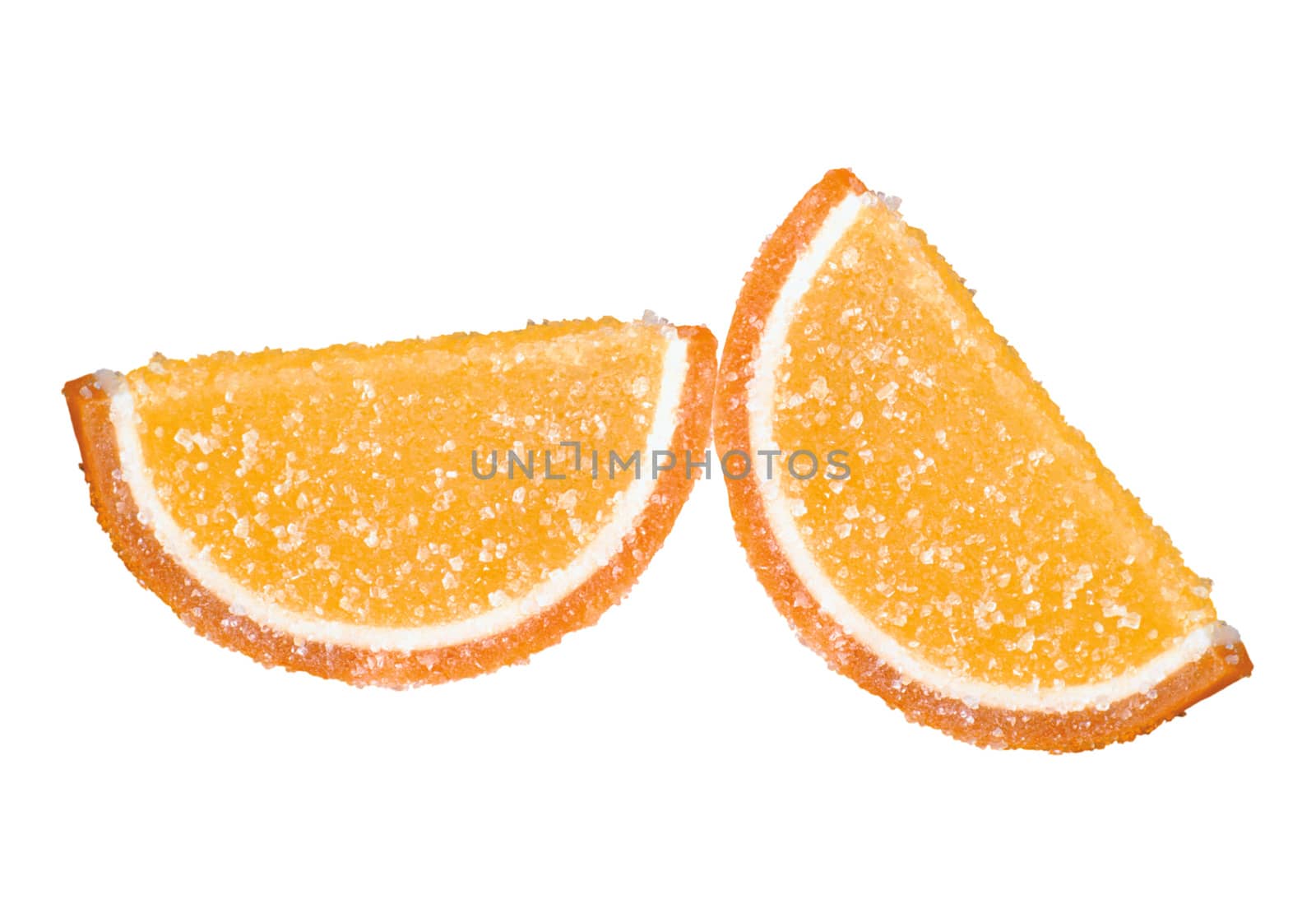 orange jelly in sugar