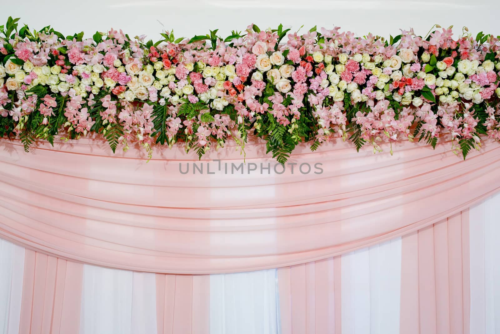 Beautiful flowers background for wedding scene by art9858