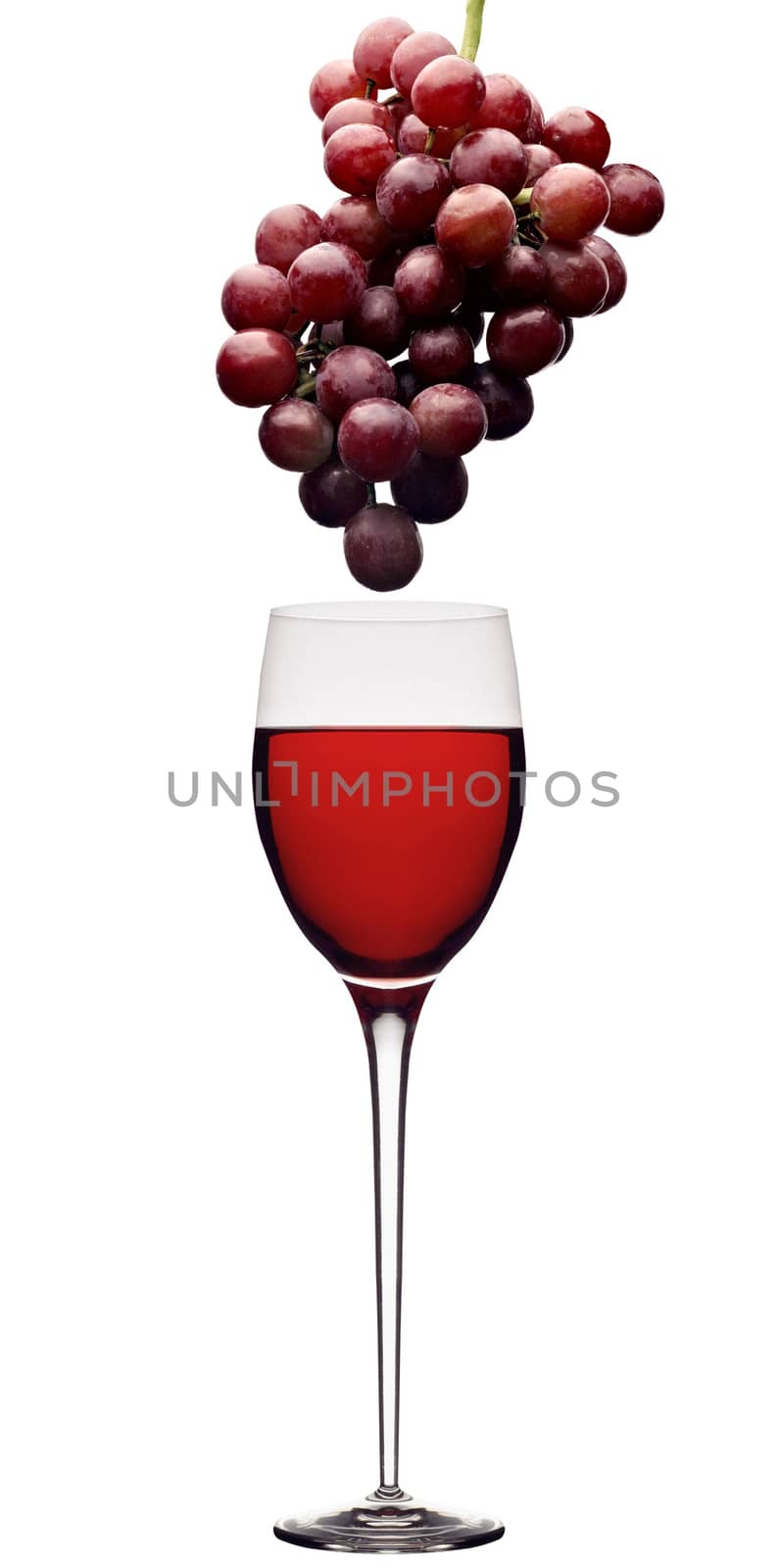 red wine and grapes