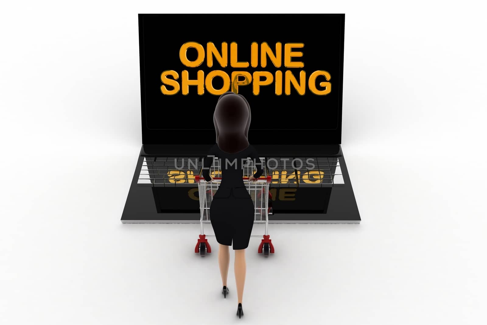 3d woman online shopping concept by touchmenithin@gmail.com