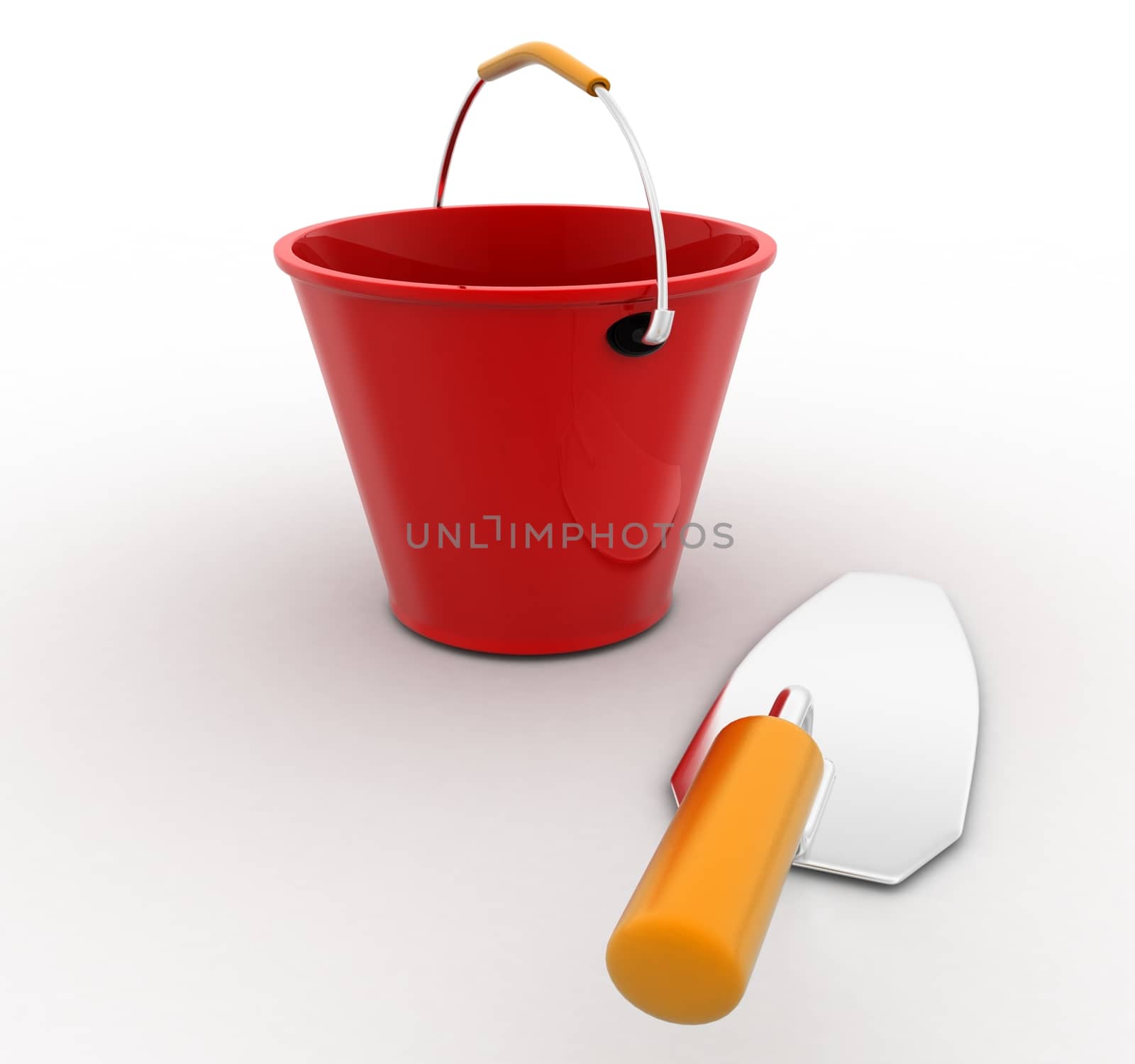 3d construction tool with bucket concept by touchmenithin@gmail.com