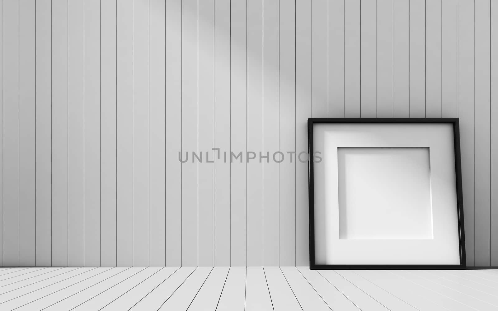 Realistic picture frame on wood background, Perfect for your presentations.