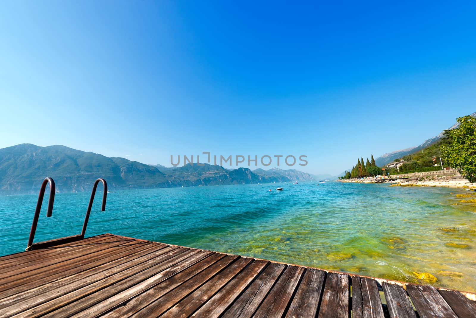 Lago di Garda (Garda Lake), the largest Italian lake of glacial origin. Veneto, lombardy and Trentino Alto Adige