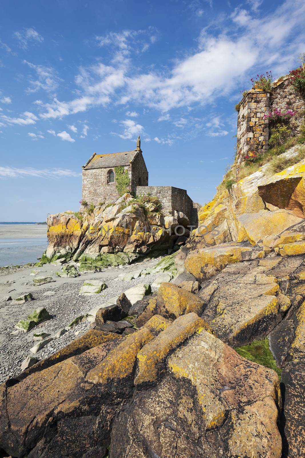 Little chapel behind Mont-Saint-Michel, France