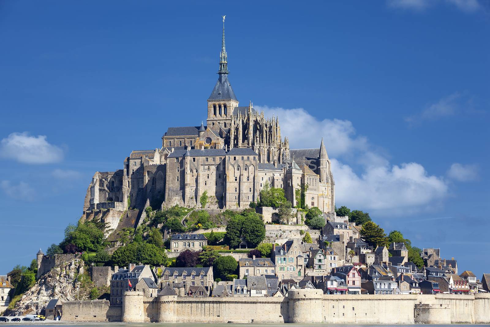 View of Mont-Saint-Michel, France, Europe.