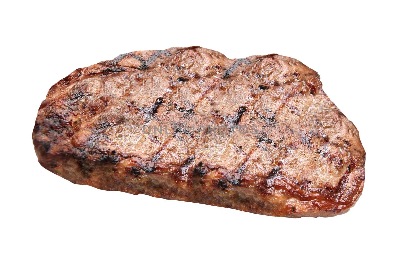 hot fresh grilled boneless rib eye steak isolated by ozaiachin