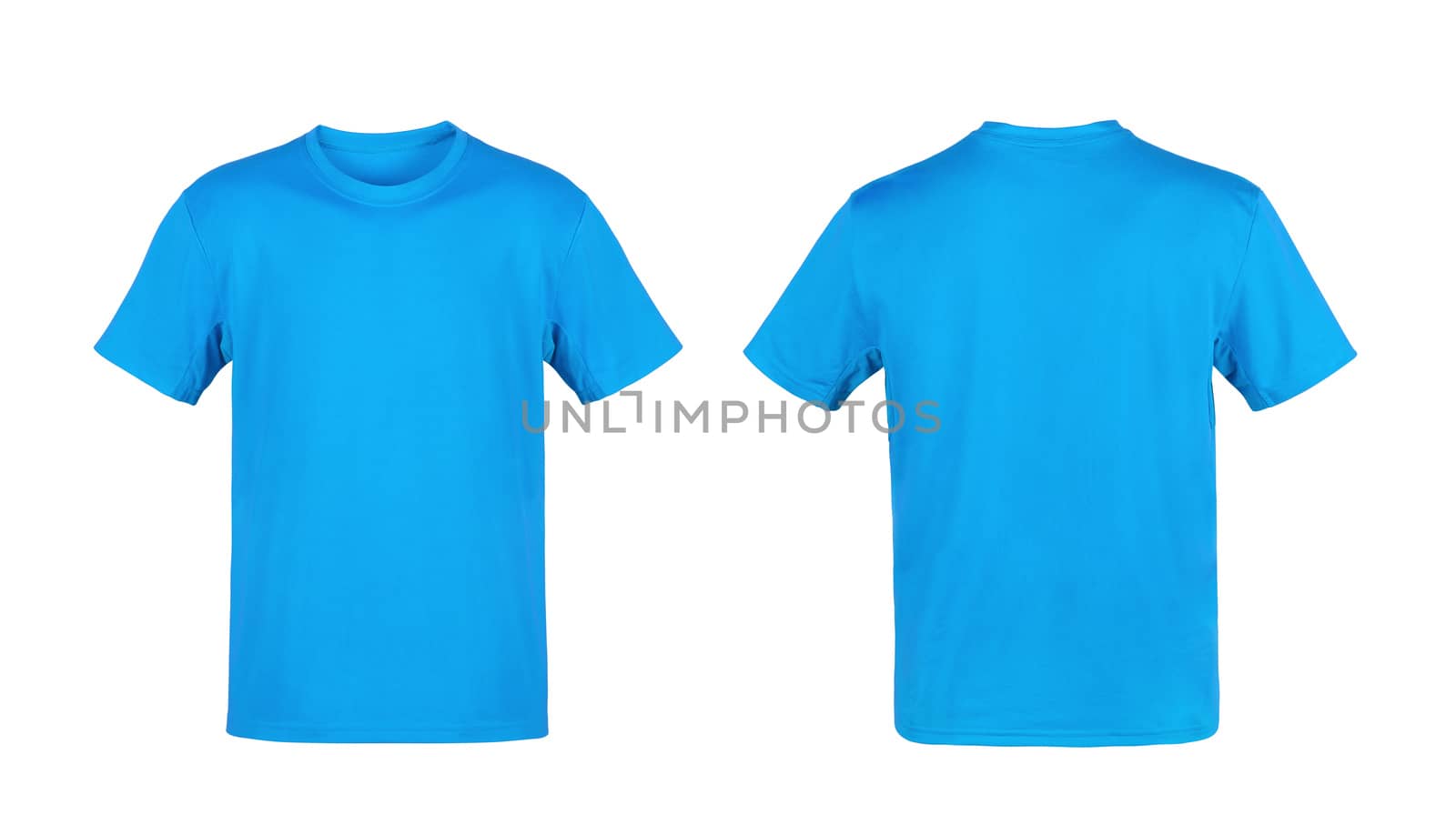 Blue T-shirt isolated on white background by ozaiachin