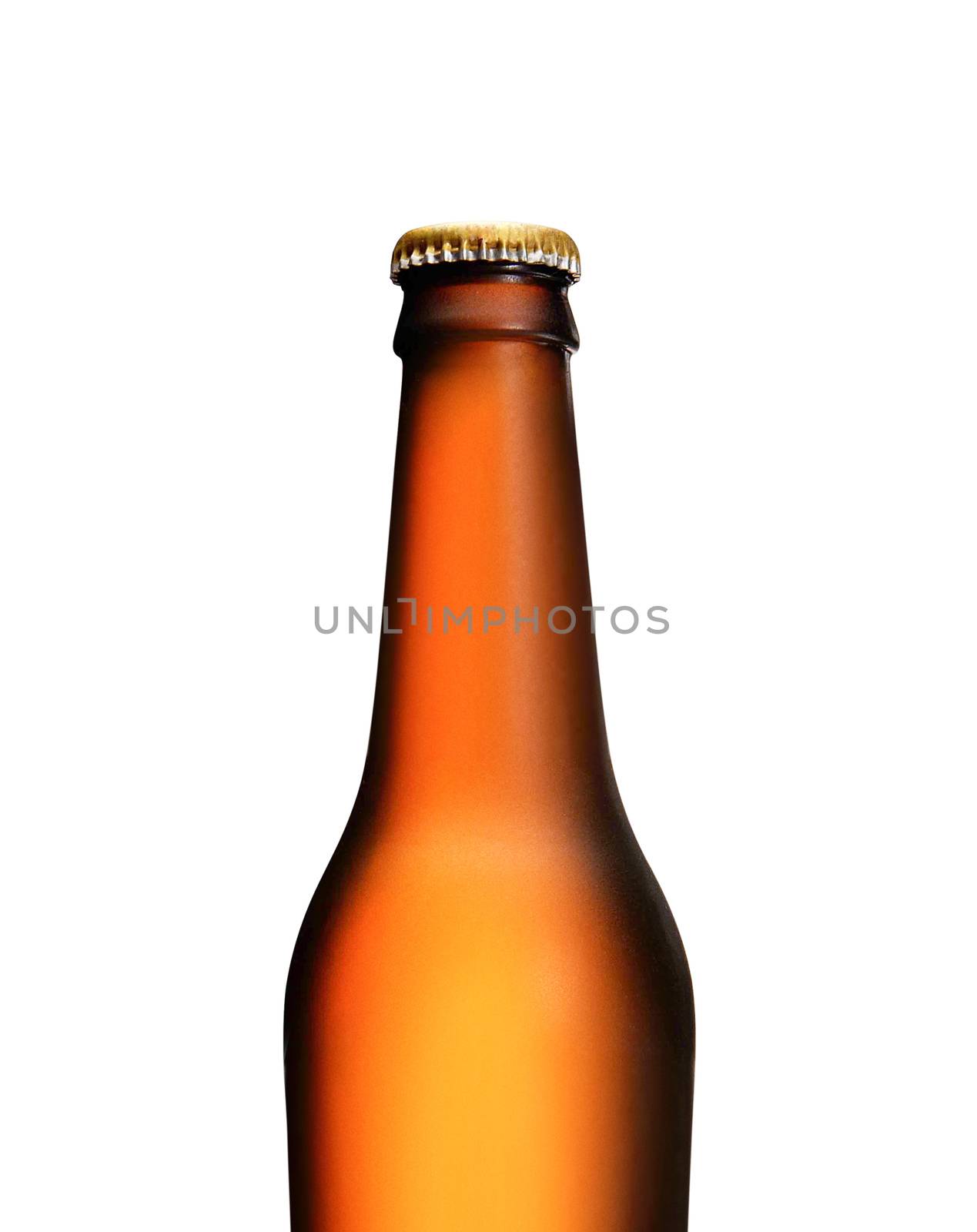 Beer bottle isolated on white by ozaiachin