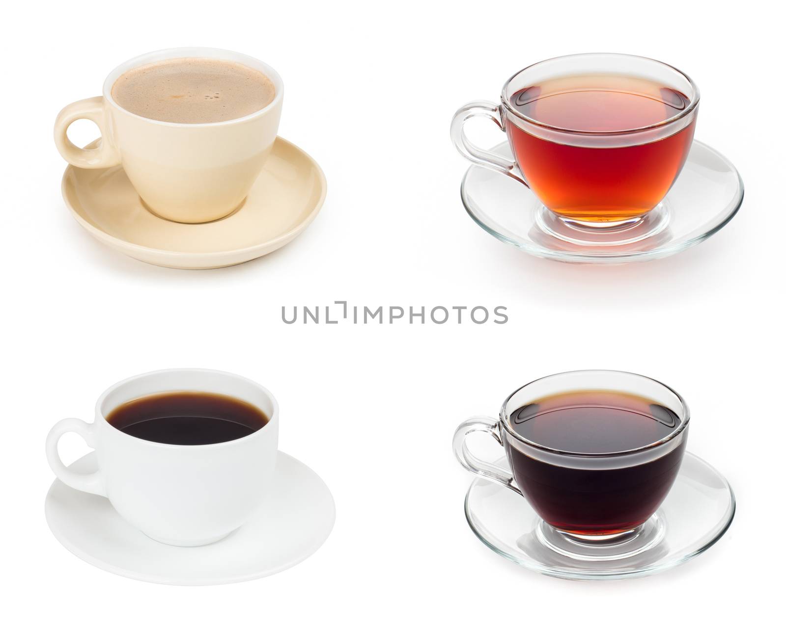 various tea with coffee