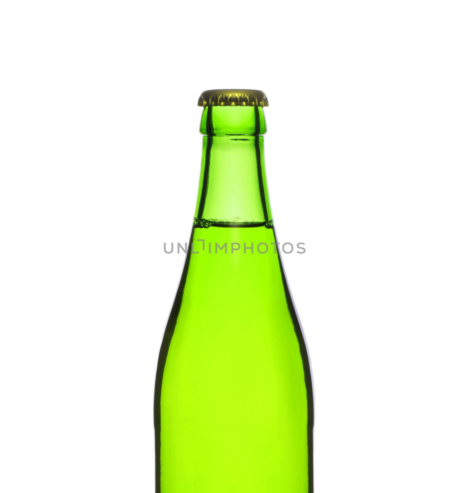 Beer bottle isolated on white background by ozaiachin