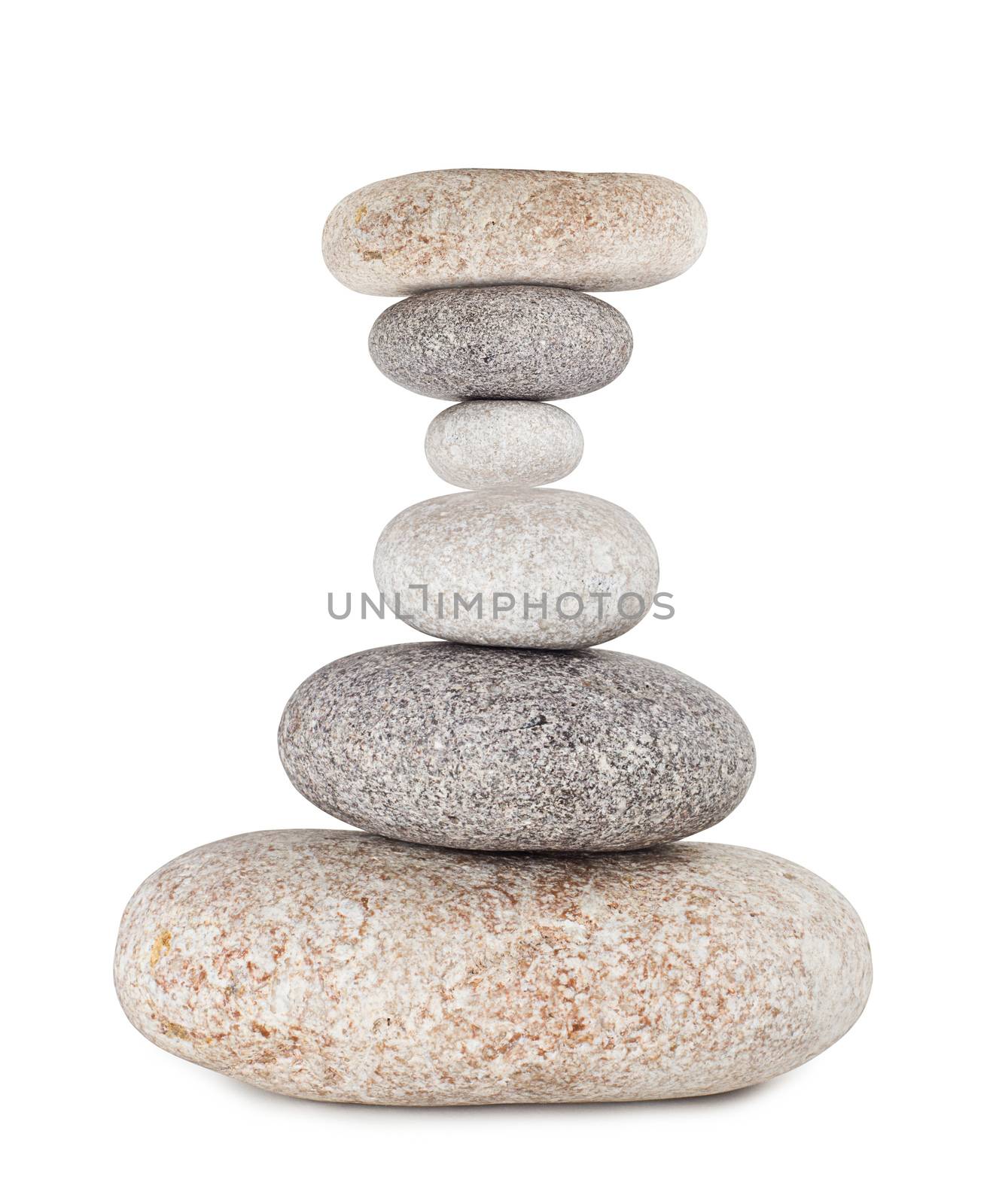 pile of stones isolated on white background by ozaiachin