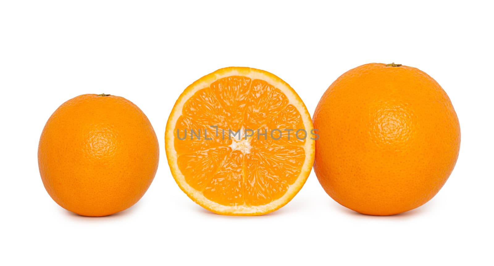 Sliced orange fruit isolated by ozaiachin