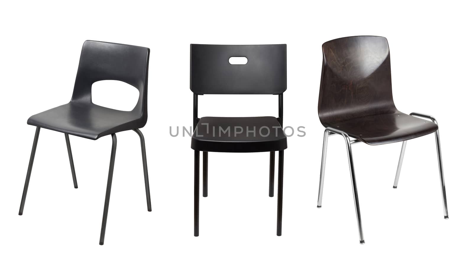 Black chair, isolated on a white background