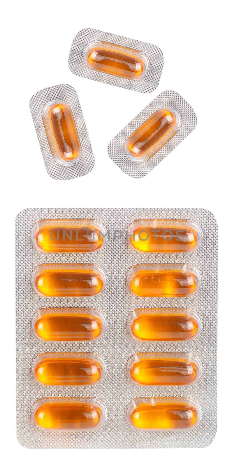 Pills in blister packs as a background by ozaiachin