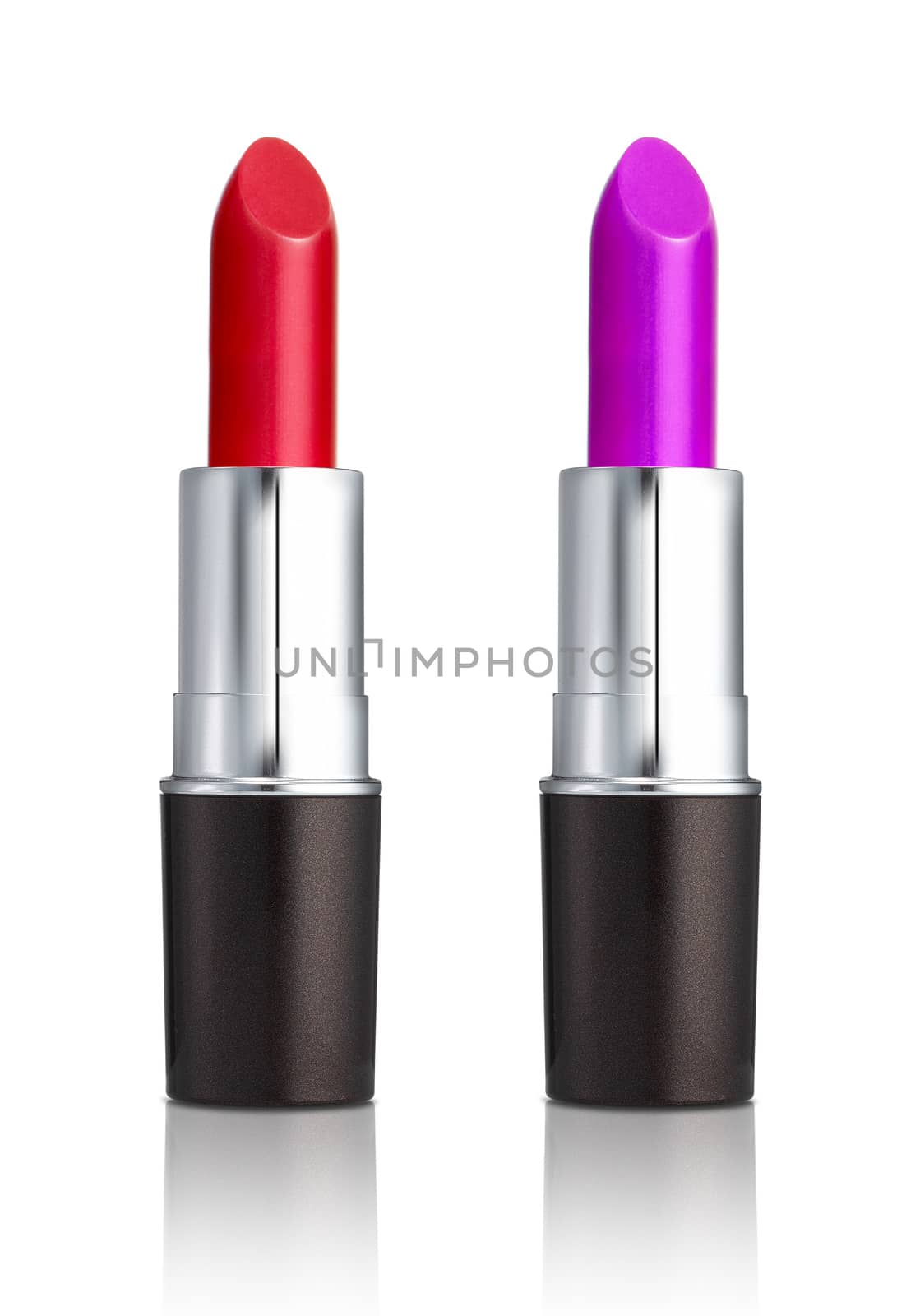 lipsticks isolated on white background