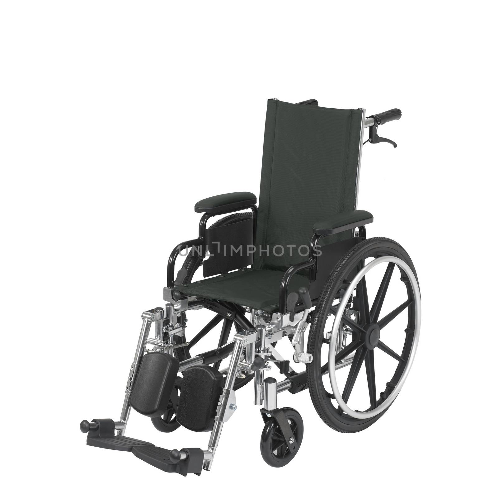 wheelchair under the white background