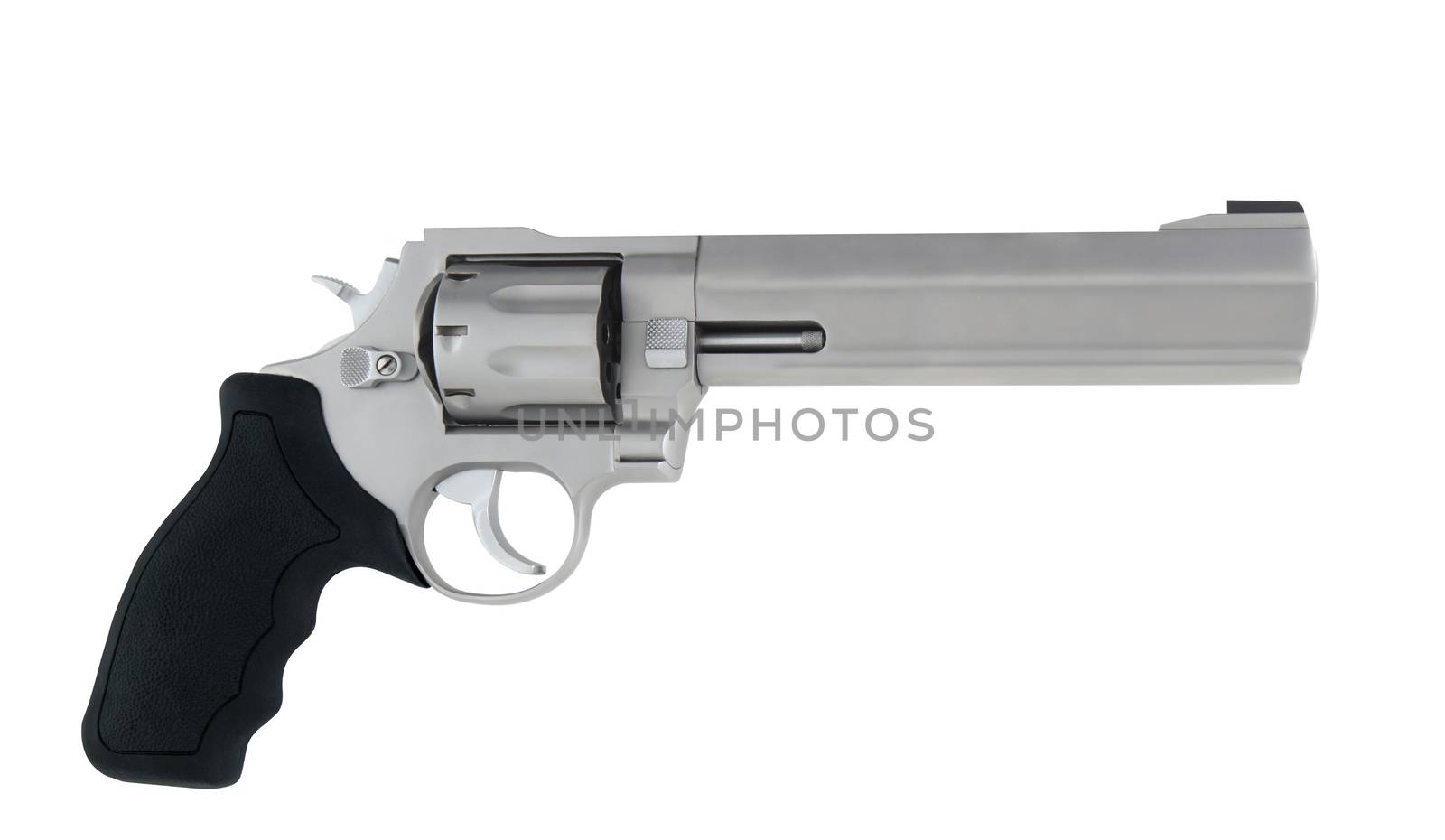 Revolvers on white background