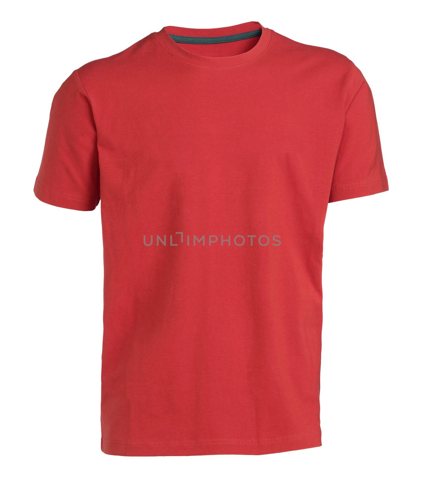 red T-shirt isolated on white background