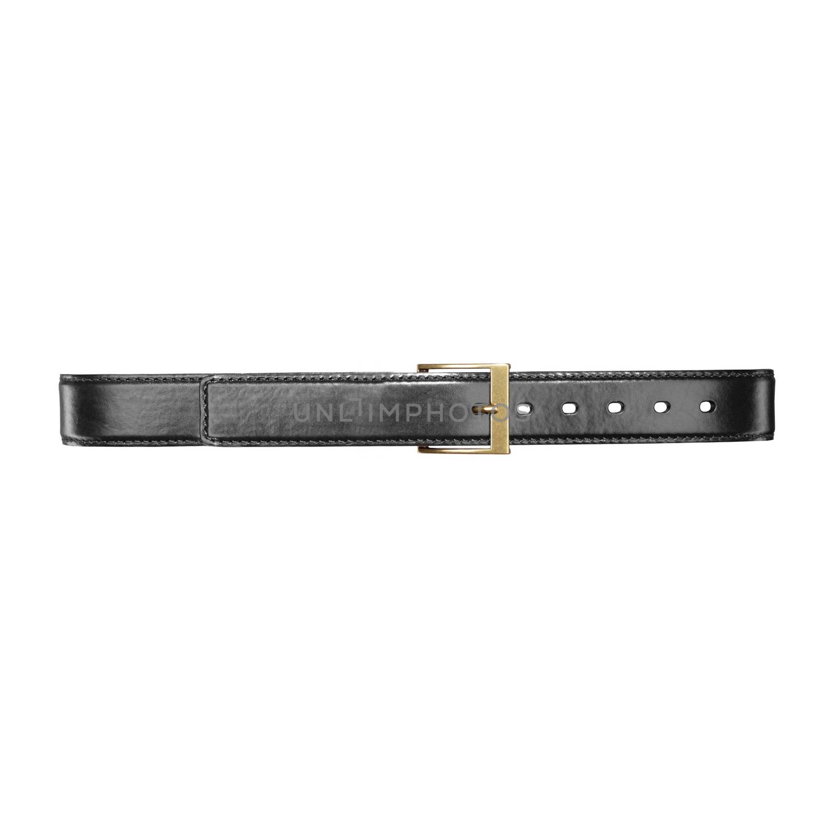 Black leather belt