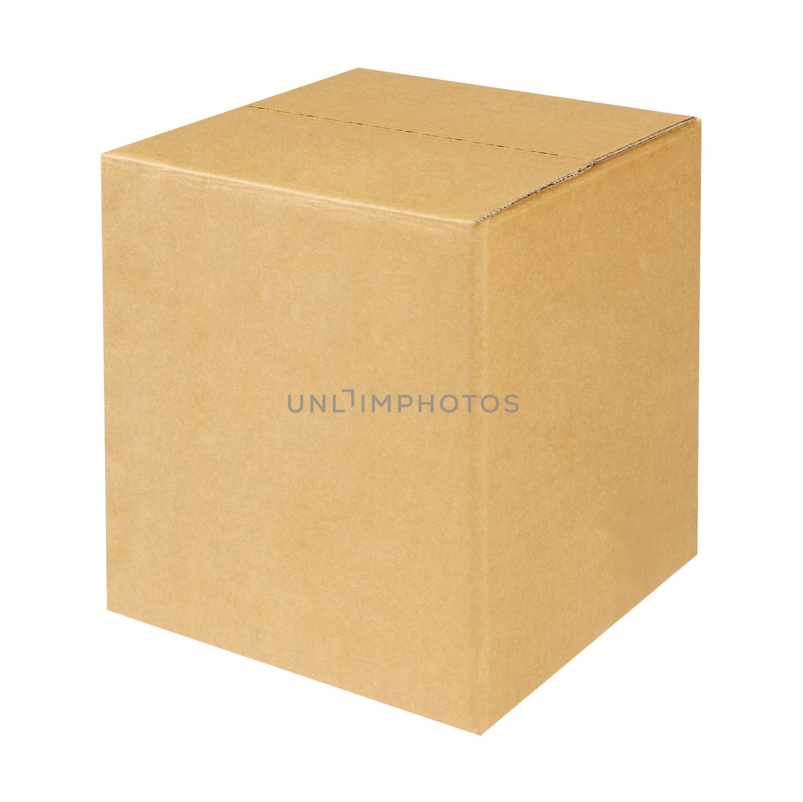 cardboard box on white background by ozaiachin