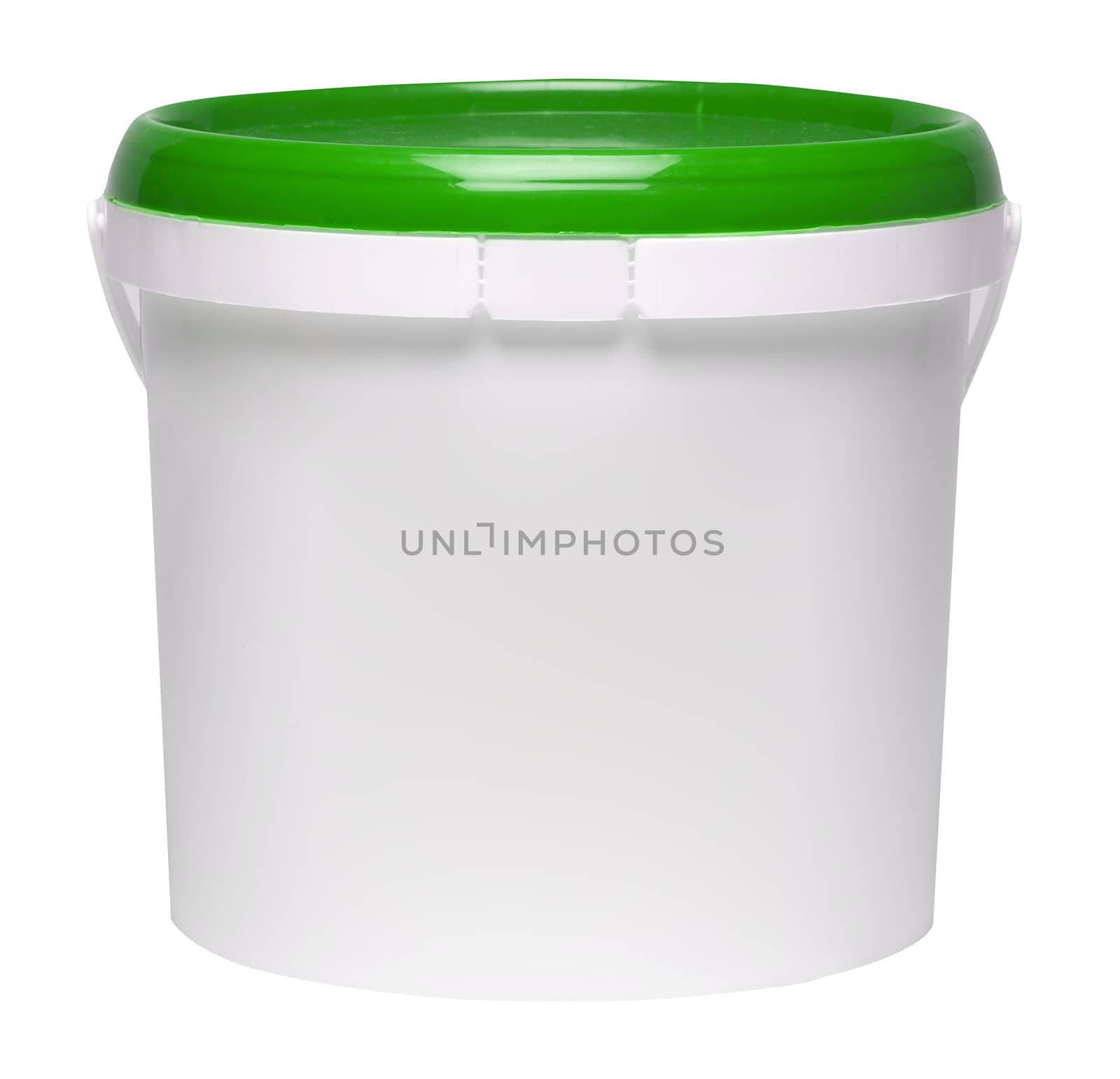 Plastic container on white background by ozaiachin