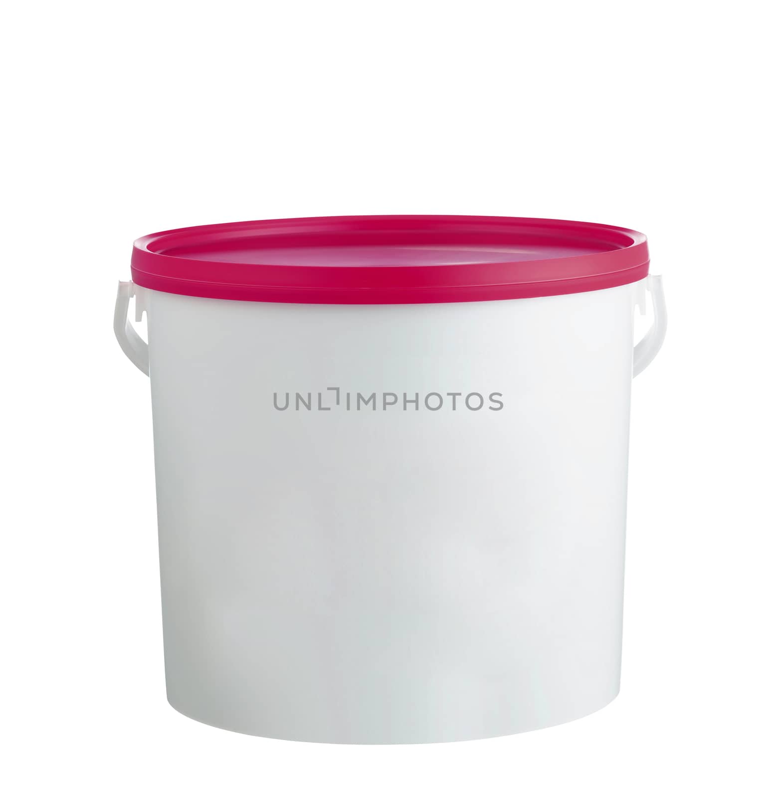 Plastic container isolated on white background