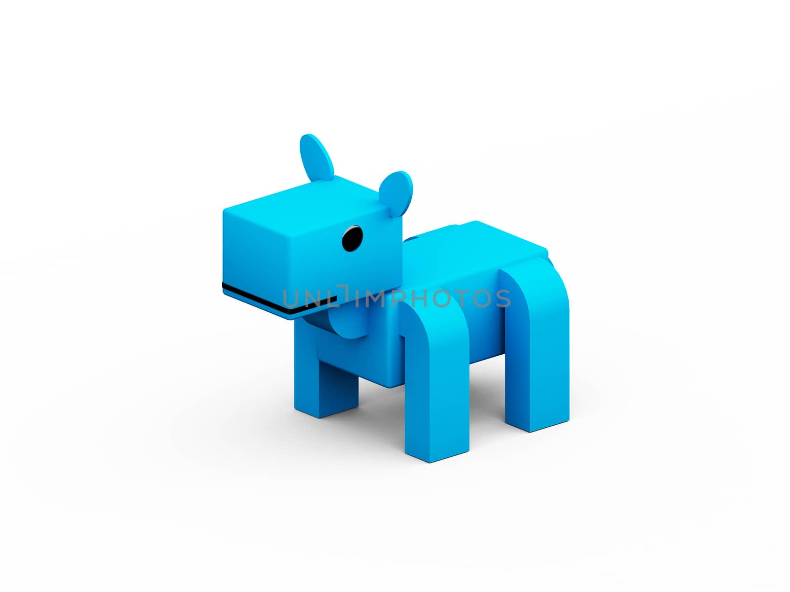 Horse 3d low polygon isolate on white background by teerawit