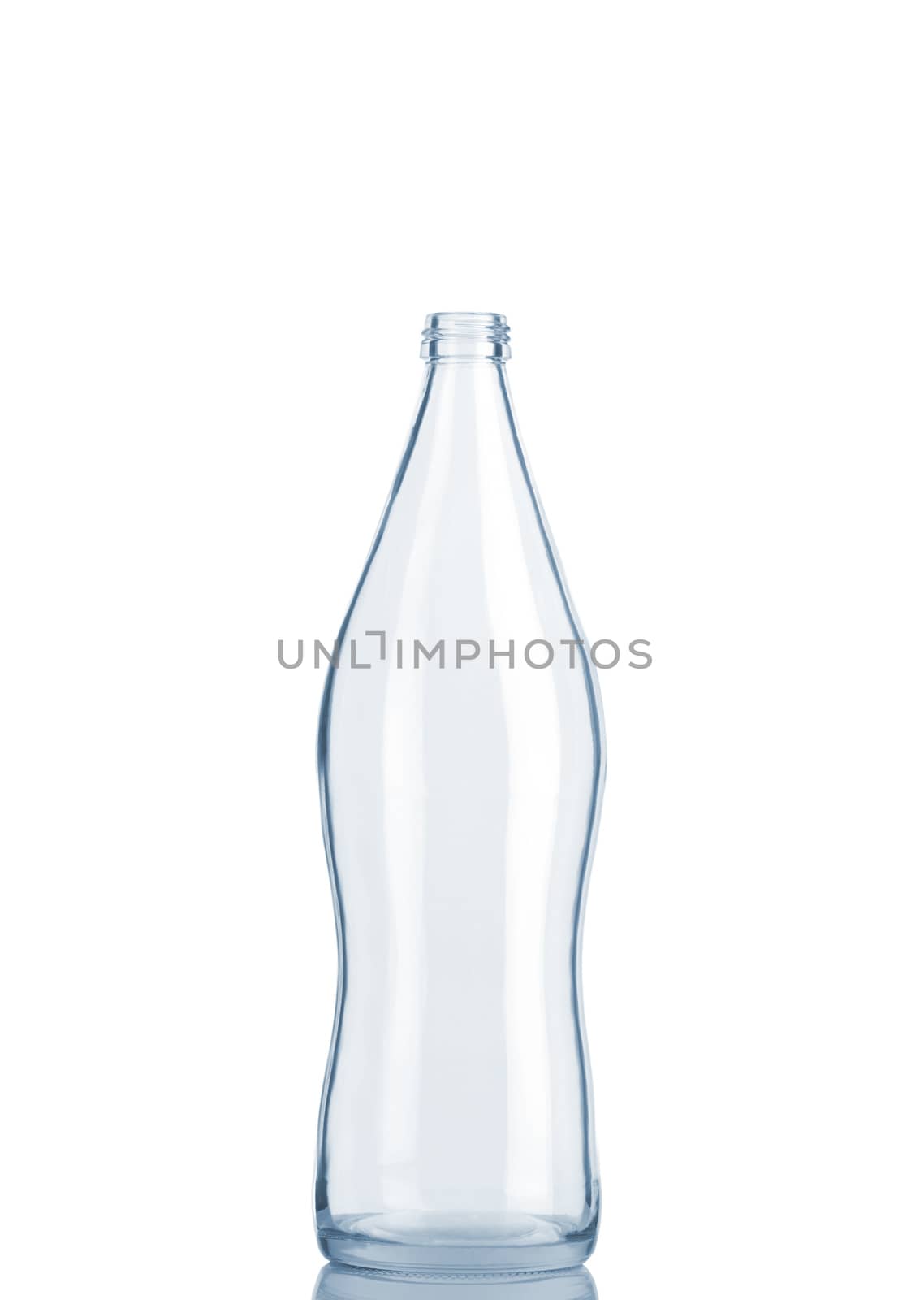 front view of transparent glass bottle by ozaiachin