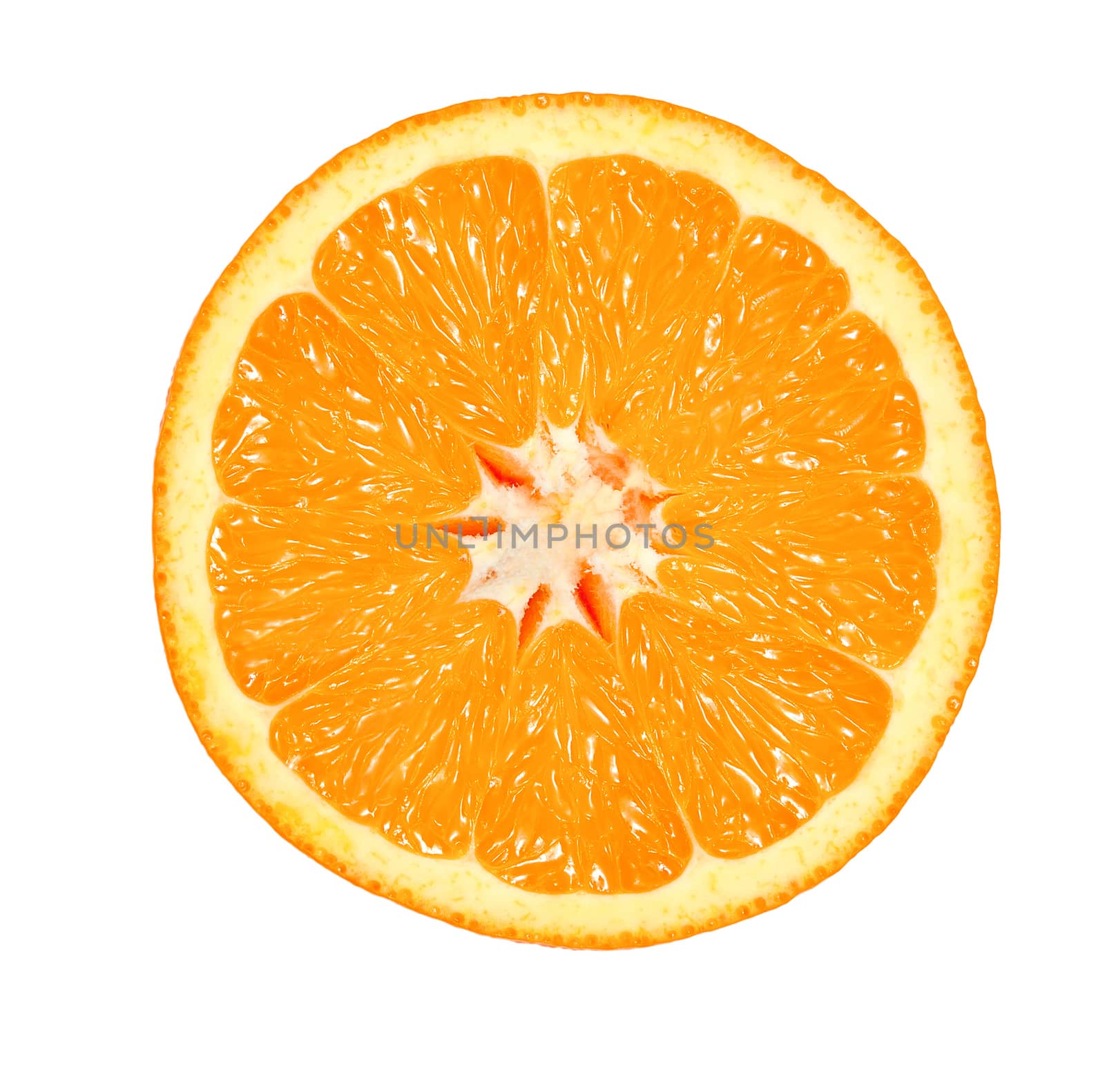 Slice of fresh orange by ozaiachin
