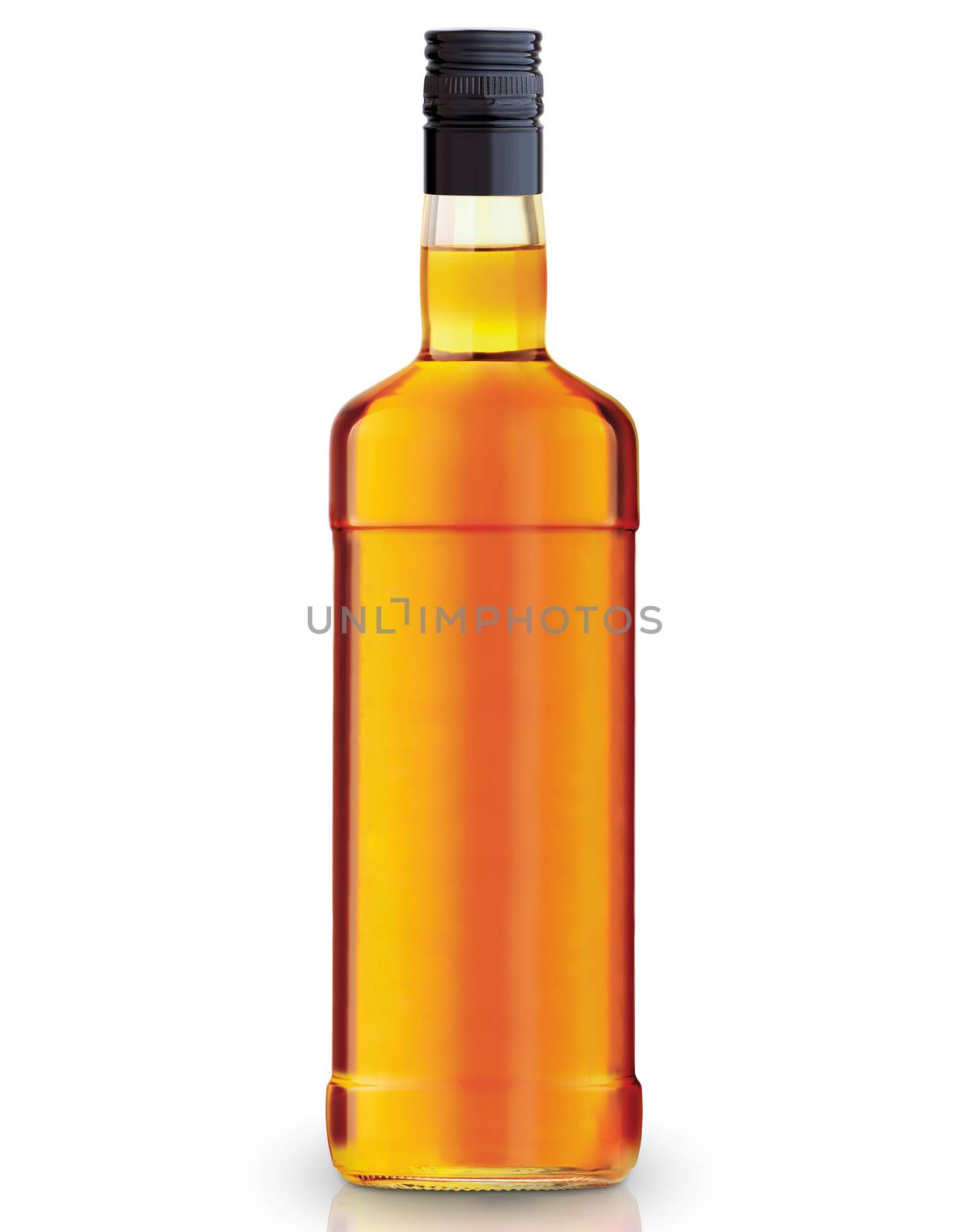 whiskey bottl on white background