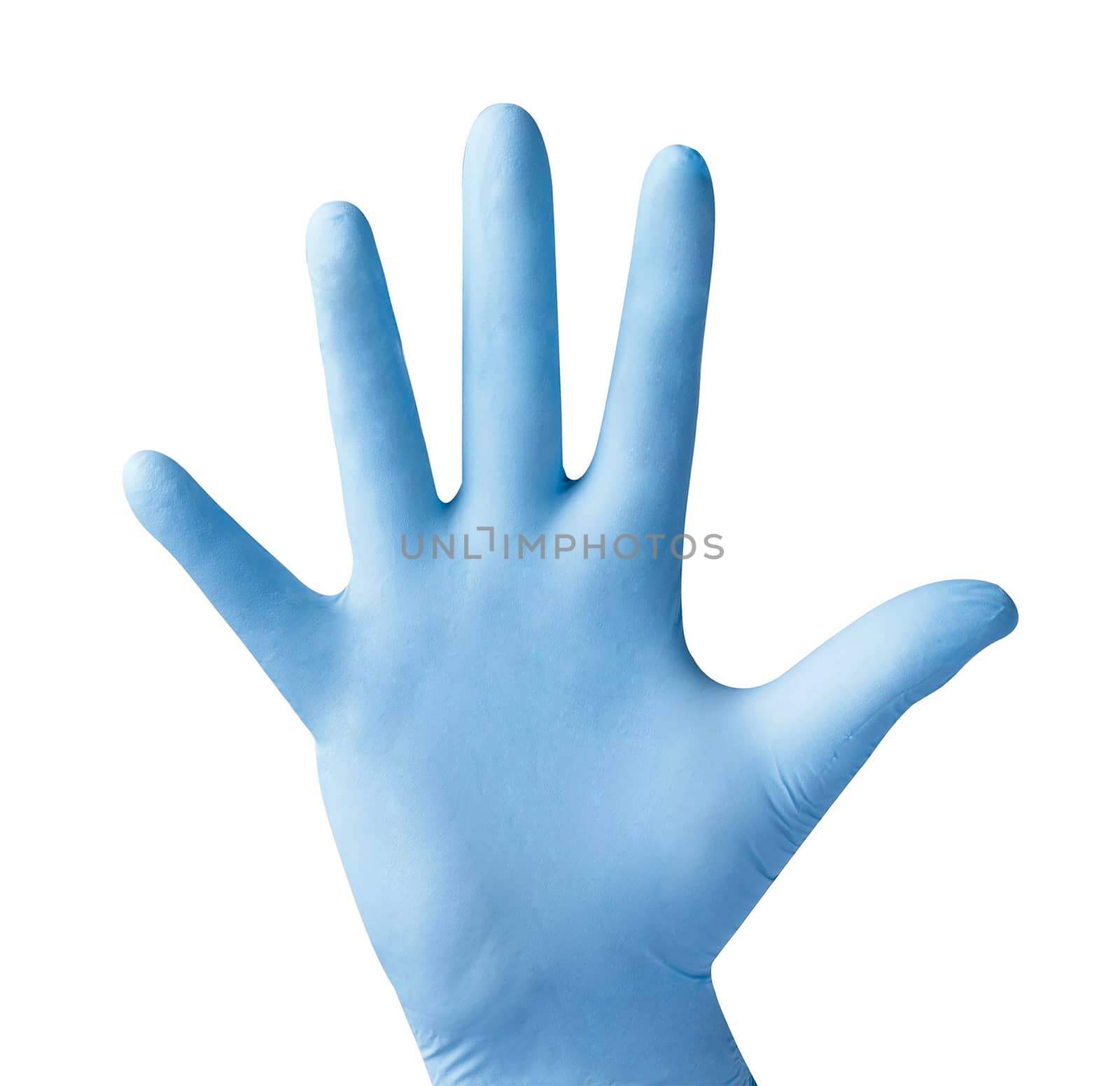 household protective rubber glove isolated on white background