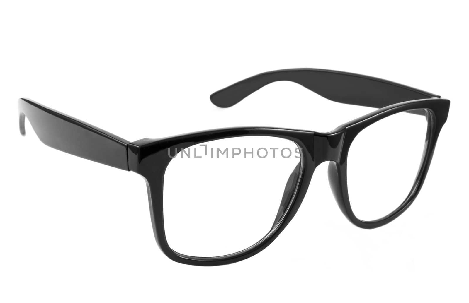 Black Eye Glasses Isolated on White